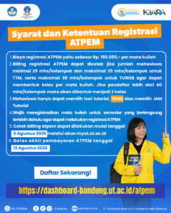 Syarat dan Ketentuan Registrasi ATPEM UT Bandung