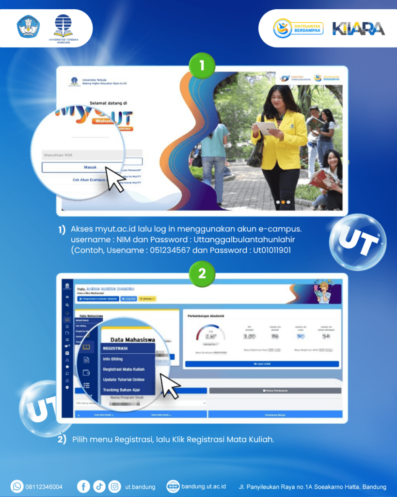 Panduan registrasi mata kuliah SIPAS login myut bandung