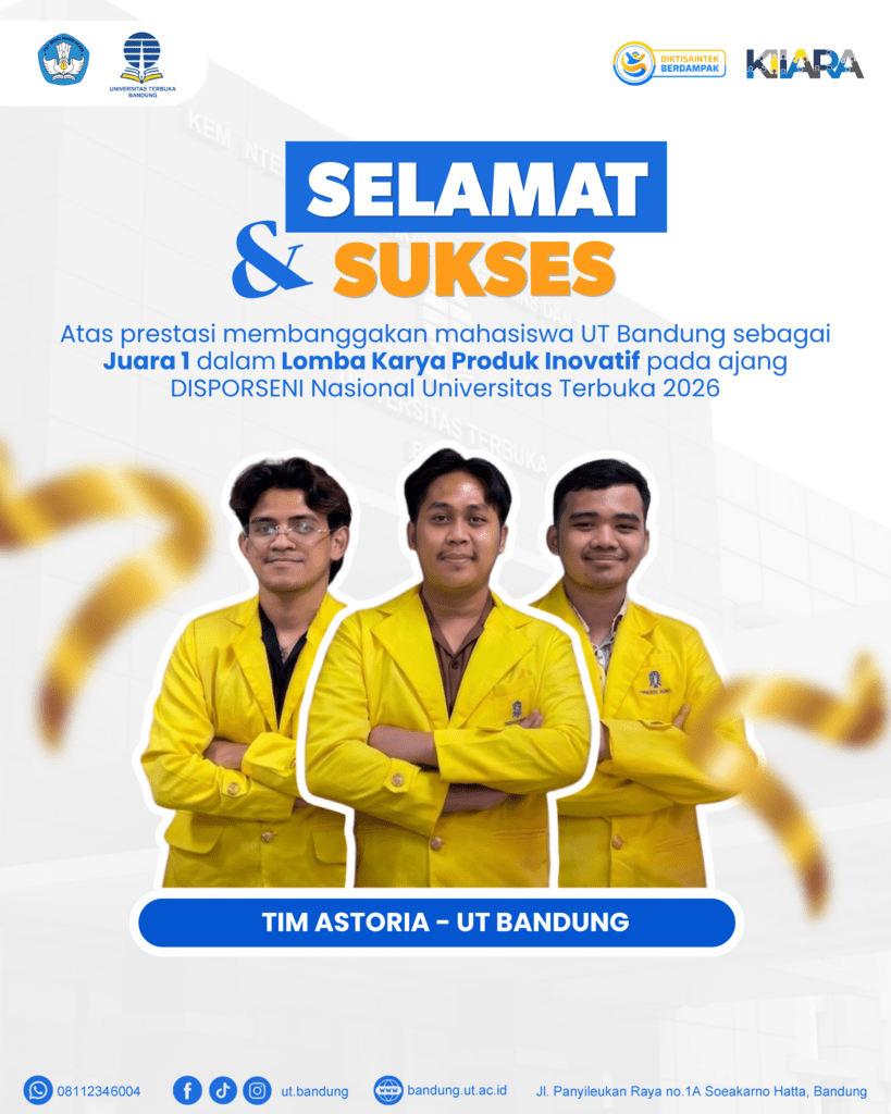 Tim Astoria UT Bandung Juara 1 Produk Inovatif DISPORSENI 2026