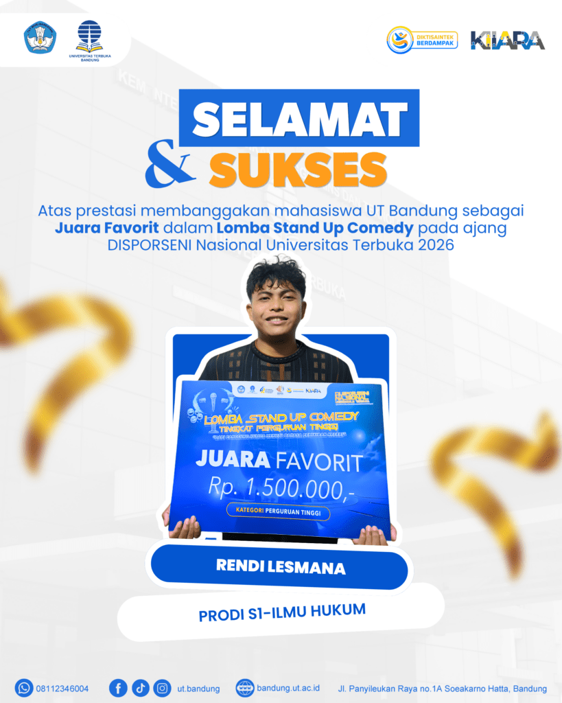 Rendi Lesmana Juara Favorit Stand Up Comedy DISPORSENI UT 2026