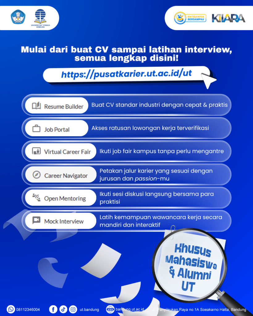 Fitur Unggulan Pusat Karier UT