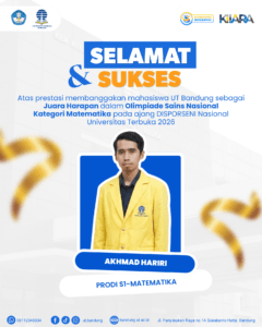 Akhmad Hariri Mahasiswa S1 Matematika UT Bandung