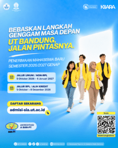 PMB UT Bandung 2026/2027 Genap resmi dibuka